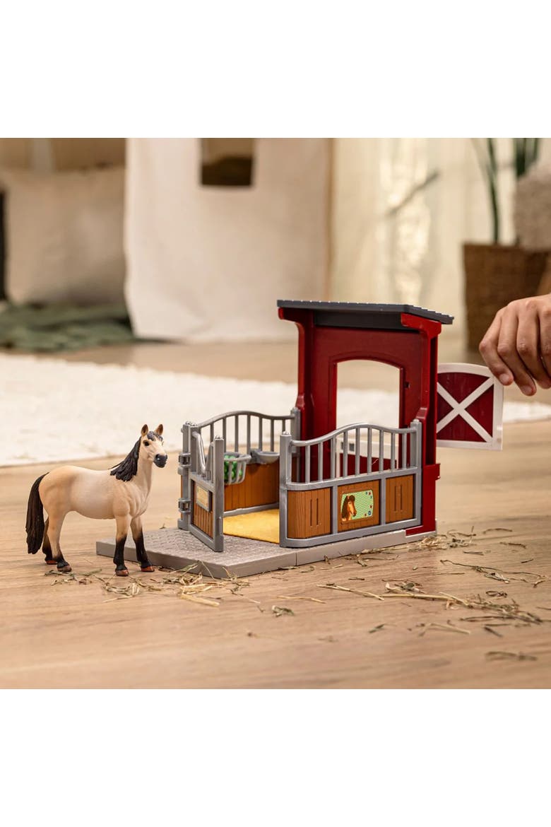 Farm World Ponybox and Mustang Mare 4 Piece Set, Alternate, color, Multicolored
