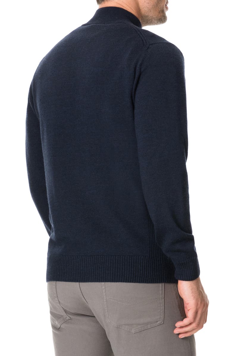 Rodd & Gunn Junction Traceable Wool Quarter Zip Sweater, Alternate, color,