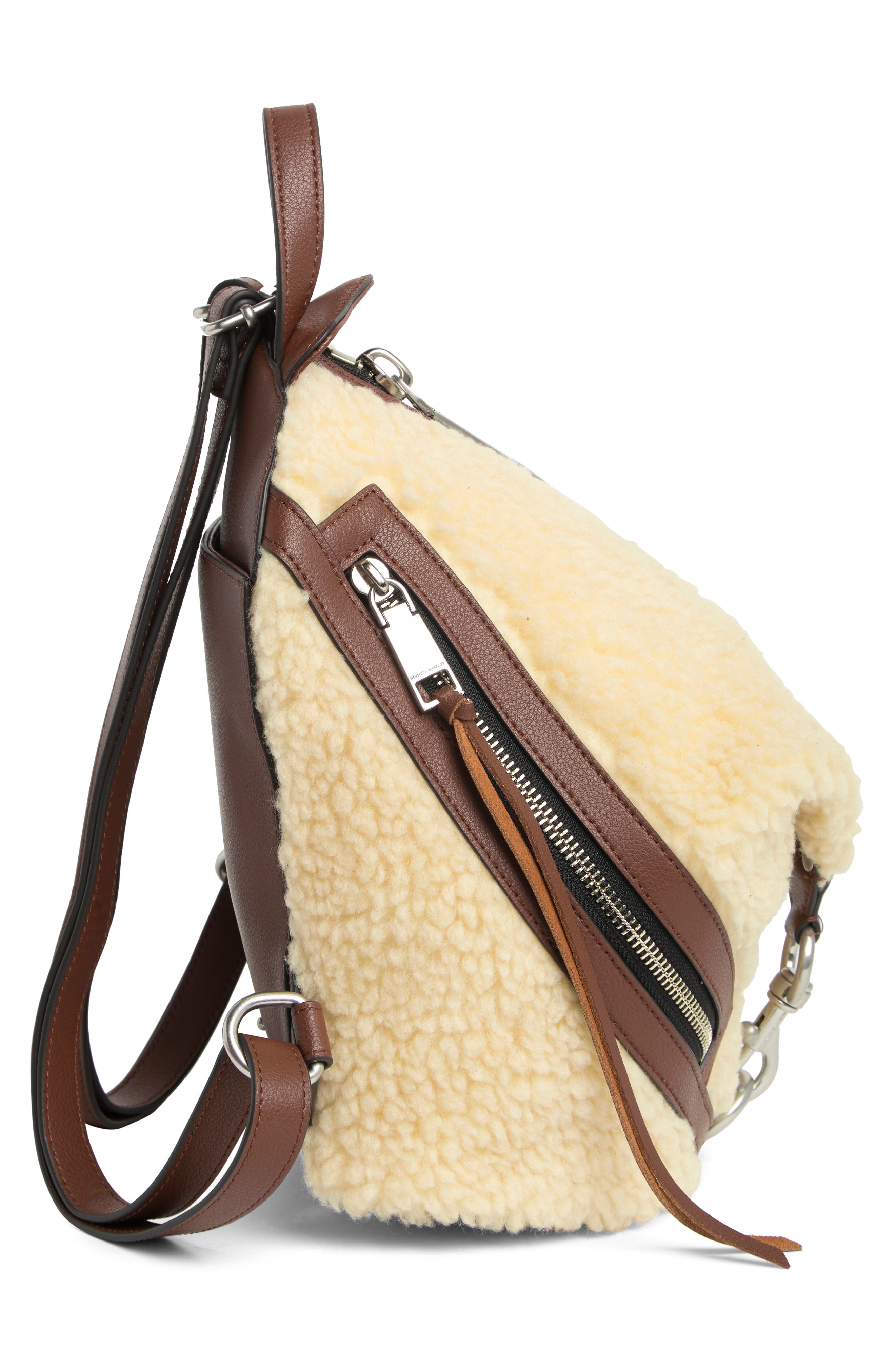 Rebecca Minkoff Julian Faux Fur Backpack, Alternate, color, 