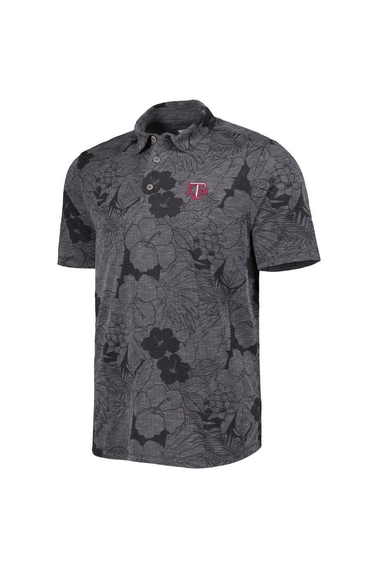 Men's Tommy Bahama Black Texas A&M Aggies Miramar Blooms Polo, Alternate, color, Black