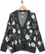 DR2 by Daniel Rainn Floral Jacquard Button Front Cardigan