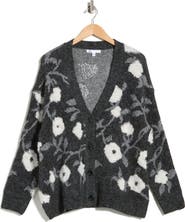 DR2 by Daniel Rainn Floral Jacquard Button Front Cardigan