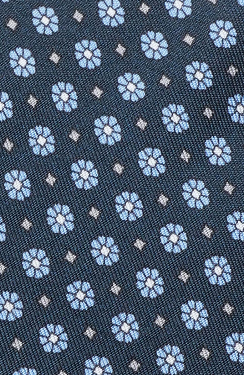 Jack Victor Belmont Floral Medallion Print Silk Tie, Alternate, color, 