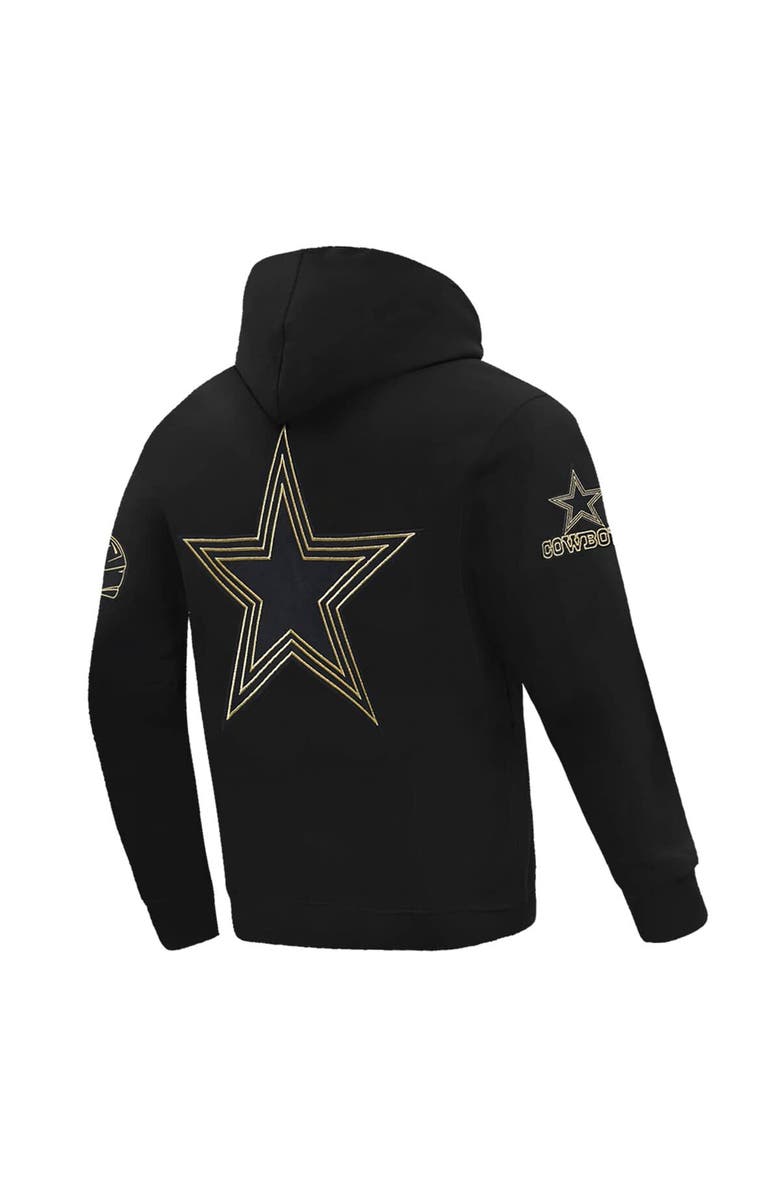 PRO STANDARD Men's Pro Standard Black Dallas Cowboys Classic Chenille Pullover Hoodie, Alternate, color, 
