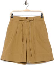 BOSS Orange Tara Belted Stretch Cotton Shorts