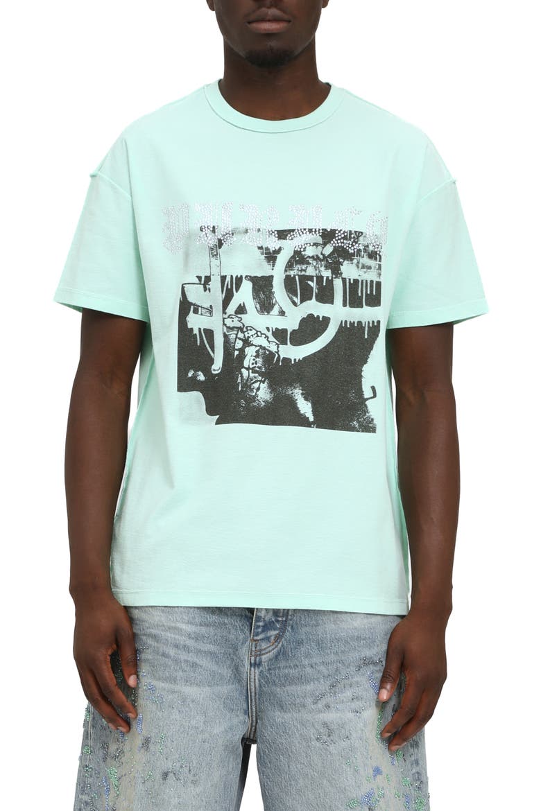 Textured Inside Out Graphic T-Shirt, Main, color, GREEN