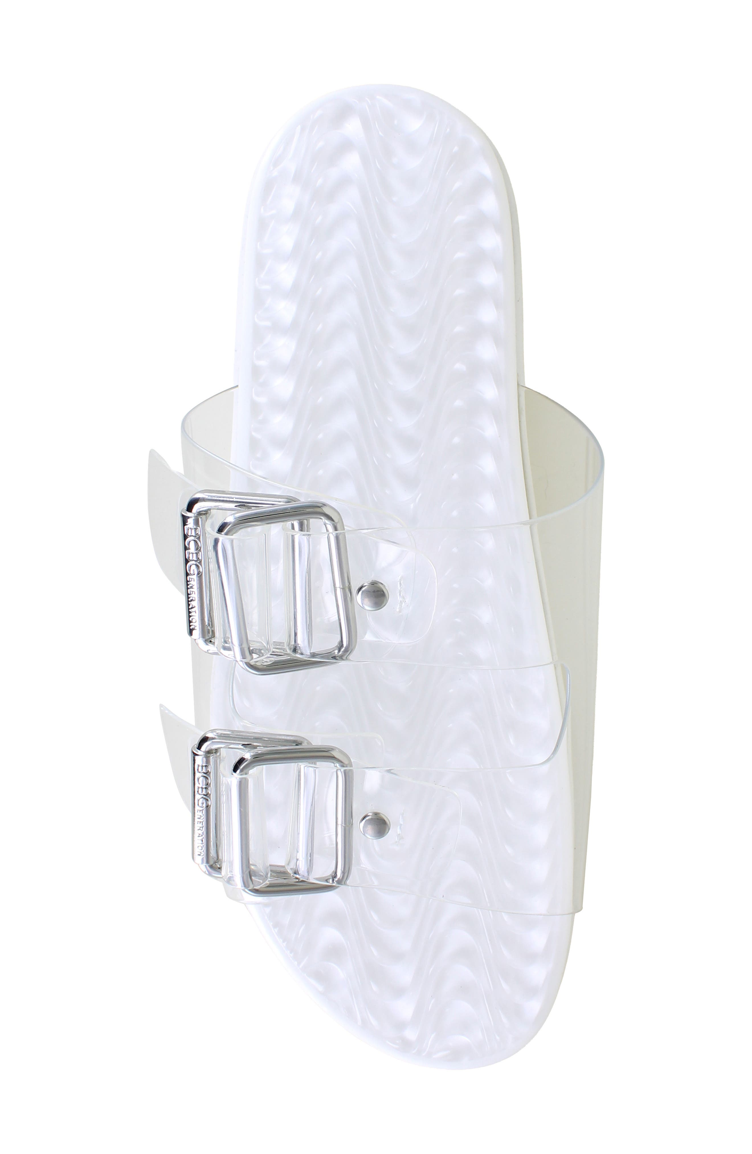 Gelly Slide Sandal, Alternate, color, CLEAR/ WHITE