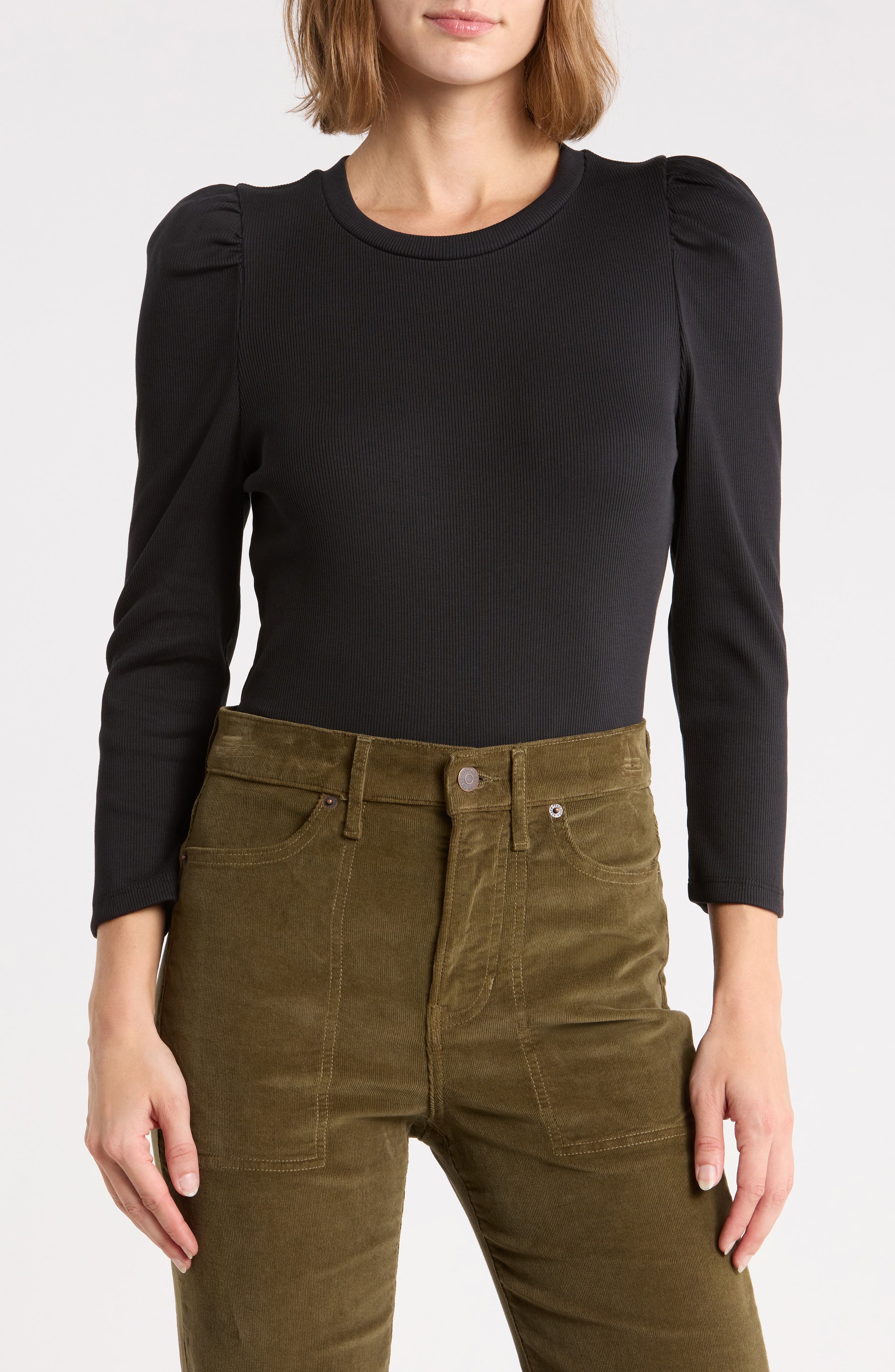 Britney Ruched Sleeve Top