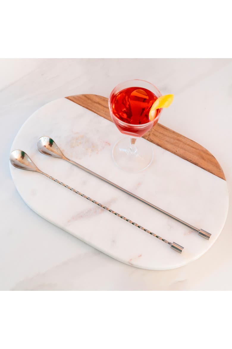 Stainless Steel Bar Spoons, Combo Set of 2, Alternate, color, Stainless Steel
