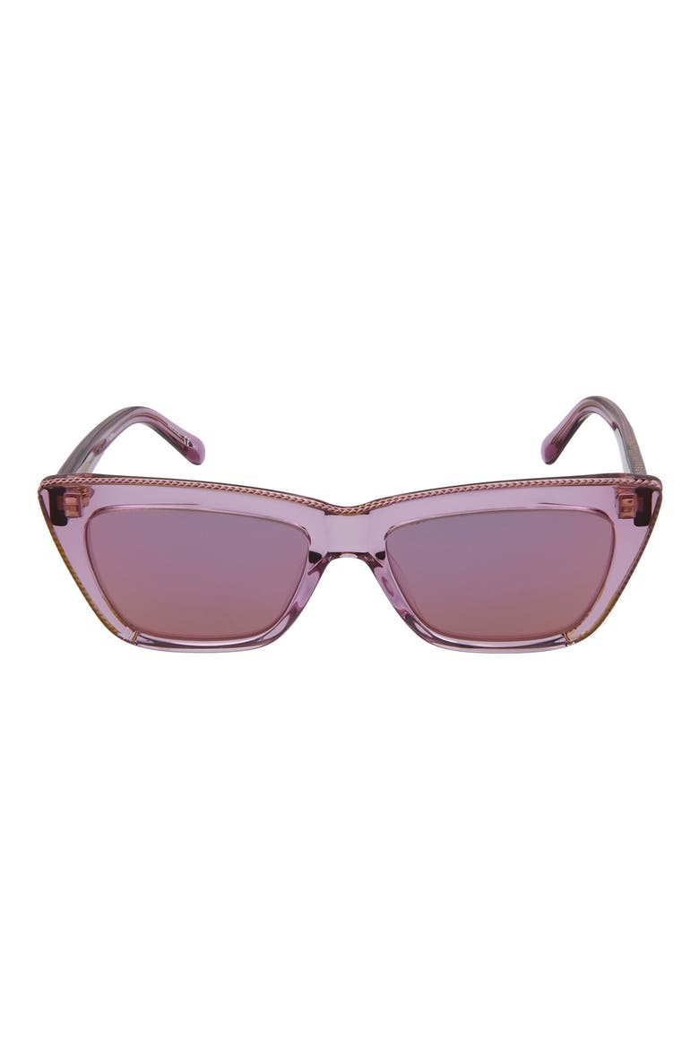 54mm Cat Eye Sunglasses, Main, color, VIOLET PINK/ MPK