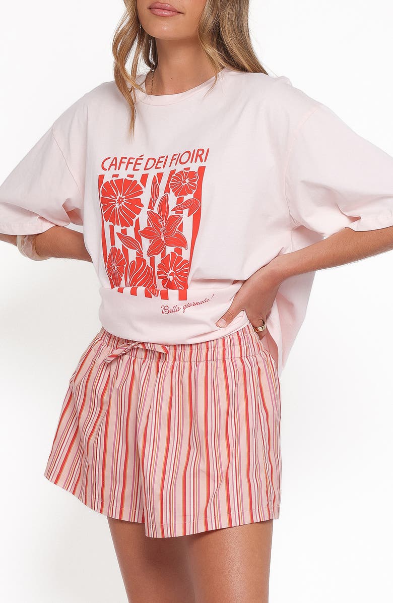 Petal & Pup Caffe Dei Fiori Oversize Cotton Graphic T-Shirt, Alternate, color, 