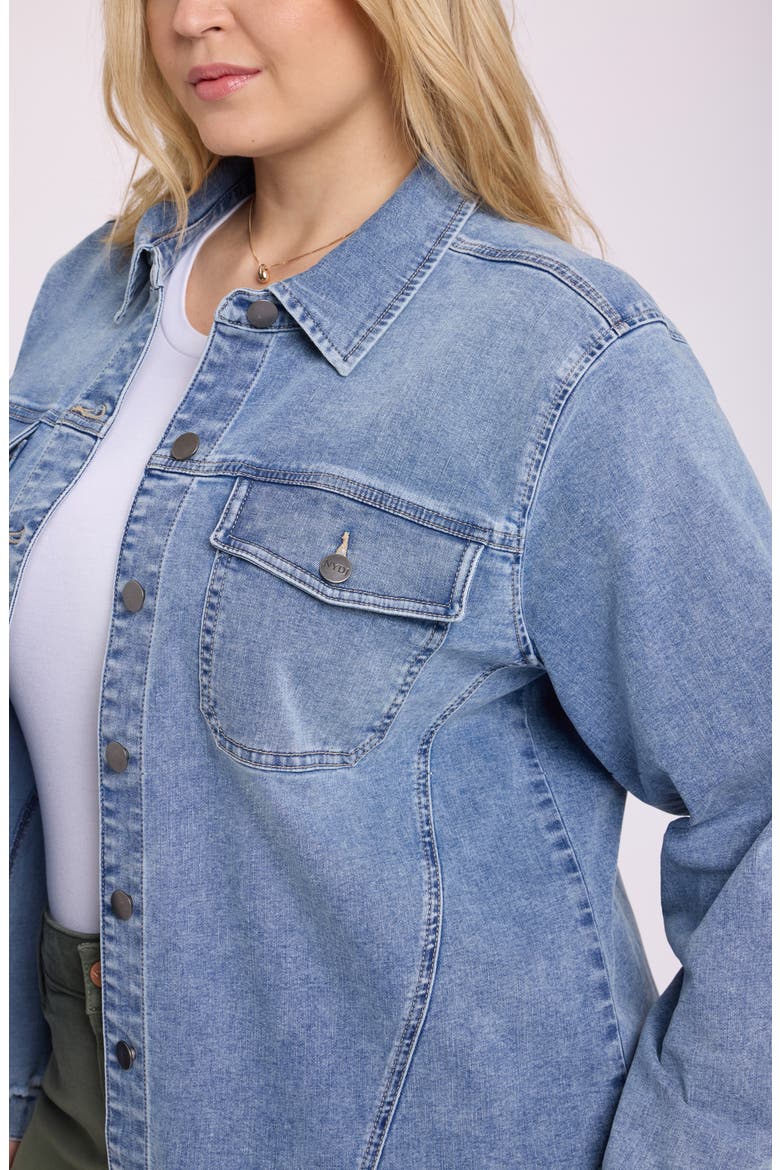Fray Hem Denim Trucker Jacket, Alternate, color, LAKEFRONT