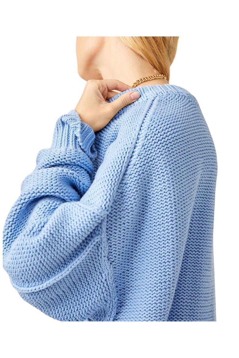 Alli V-Neck Sweater, Alternate, color, PLACID BLUE
