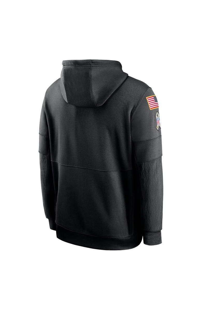 Nike Men's Nike Black Las Vegas Raiders 2020 Salute to Service Sideline Performance Pullover Hoodie, Alternate, color, 
