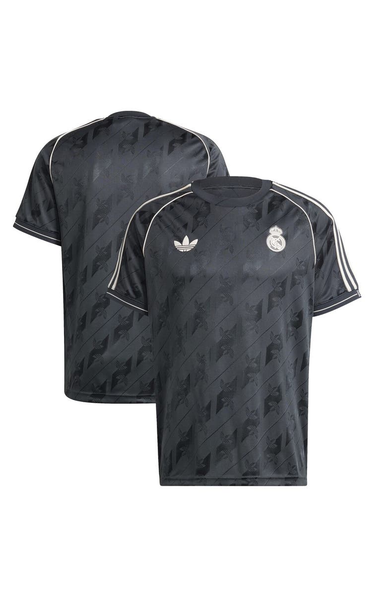 adidas Originals Men's adidas Originals Charcoal Real Madrid Lifestyler Jersey, Main, color,