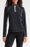 G/FORE Contrast Mesh Silky Tech Quarter Zip Golf Top