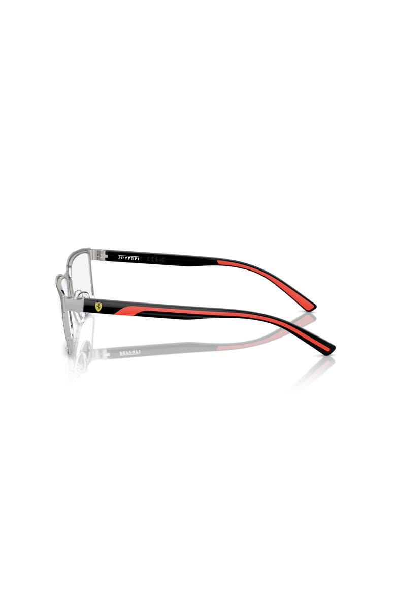Scuderia Ferrari 56mm Rectangle optical glasses, Alternate, color, Silver