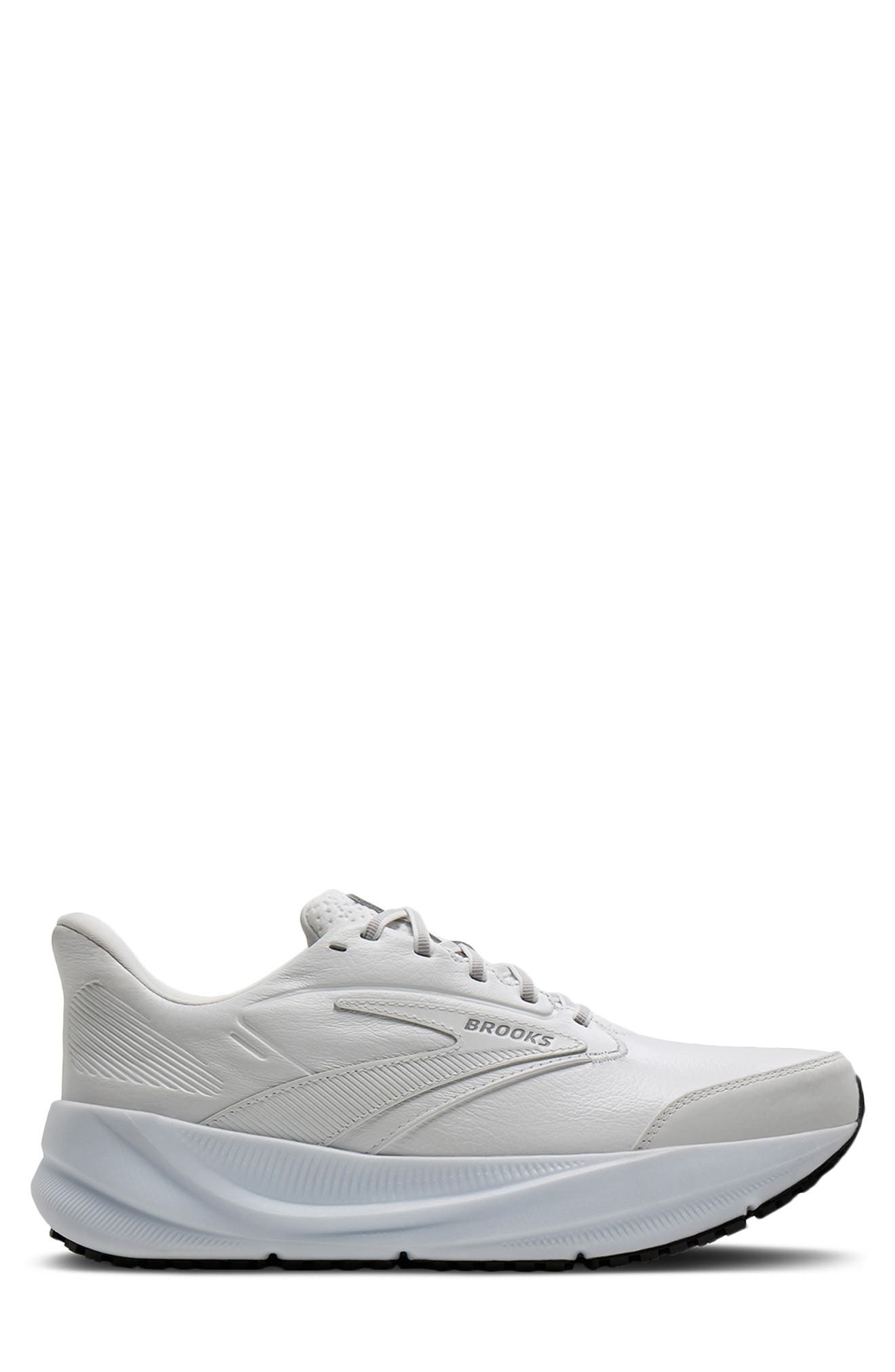 Ghost Max Slip Resistant Leather Walking Shoe, Alternate, color, WHITE/ WHITE