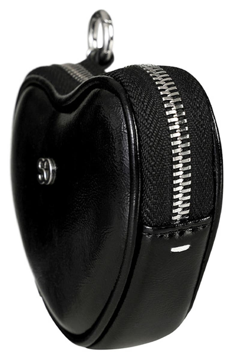 Stand Oil Heart Faux Leather AirPods Case, Alternate, color, Black