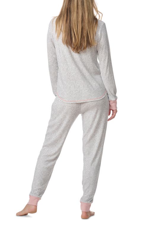 Splendid Rib Henley Pajamas In Feeder Stripe