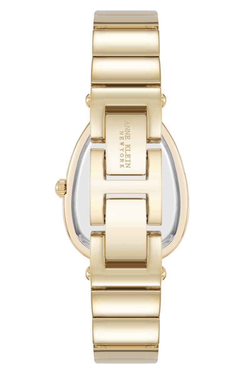 Anne Klein Diamond Dial Three Hand Quartz Bracelet Watch, 26mm x 38mm, Alternate, color, Goldtone/ Black