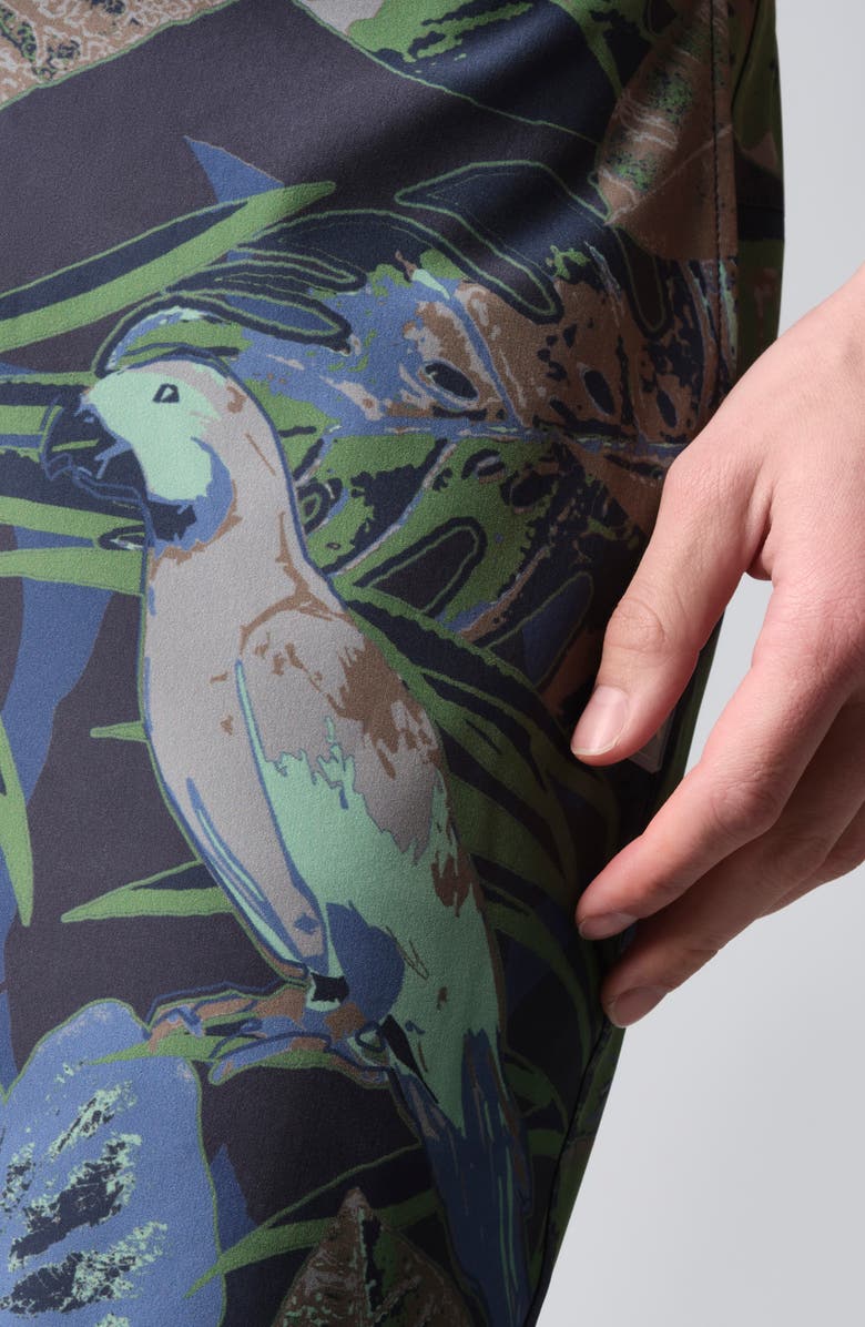 Rhone Barrier Water Repellent Swim Shorts, Alternate, color, Tropical Floral Green/ Blue