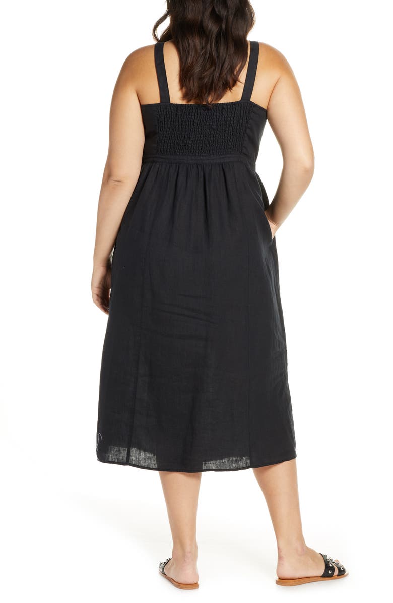 Treasure & Bond Linen Midi Dress, Alternate, color, 
