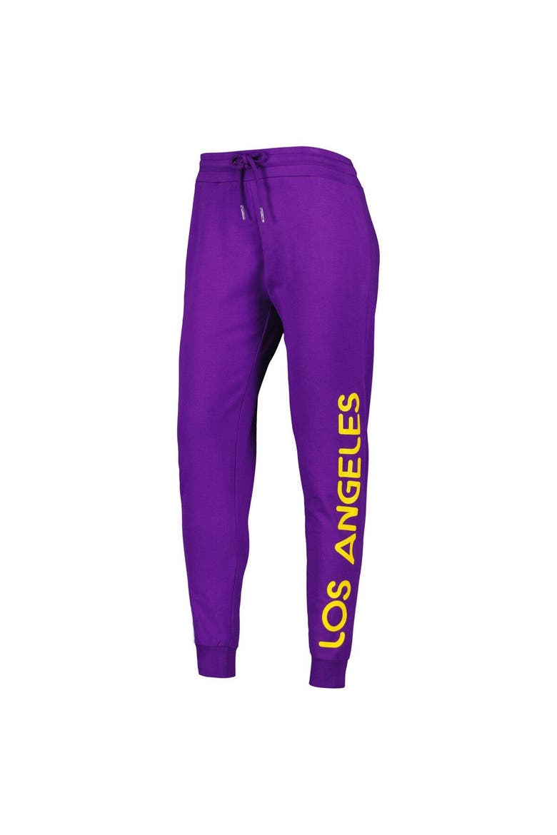 Women's Lusso Purple Los Angeles Lakers Maddie & Matildas Raglan Tri-Blend Pullover Hoodie & Jogger Pants Set, Alternate, color, Purple