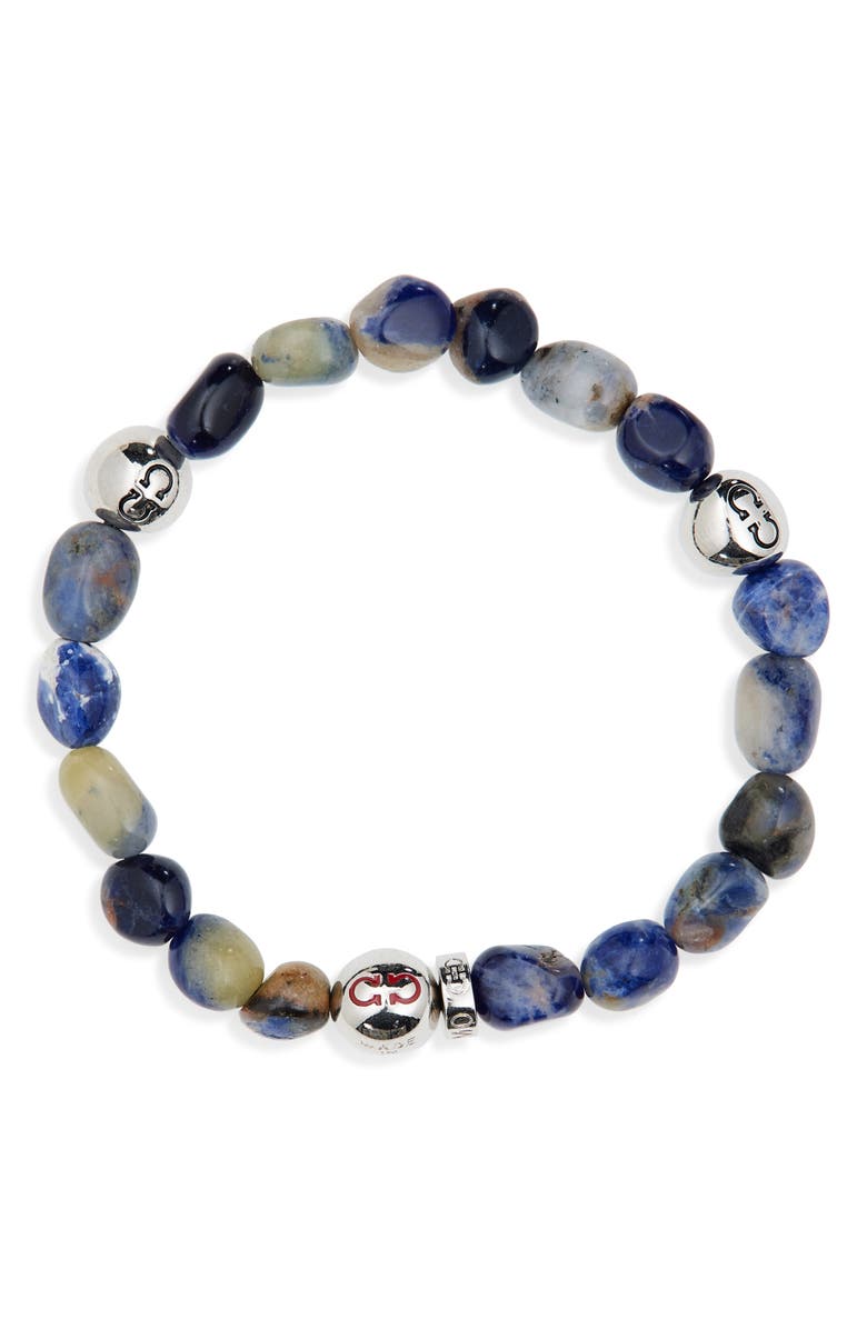 FERRAGAMO Men's Baroque Beaded Bracelet, Main, color, 