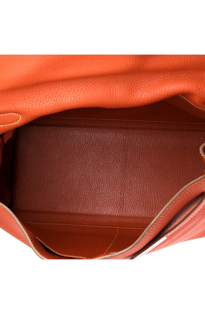 Pre-Owned Hermes Kelly Amazone Handbag Orange Clemence with Palladium Hardware 35, Alternate, color, Sanguine