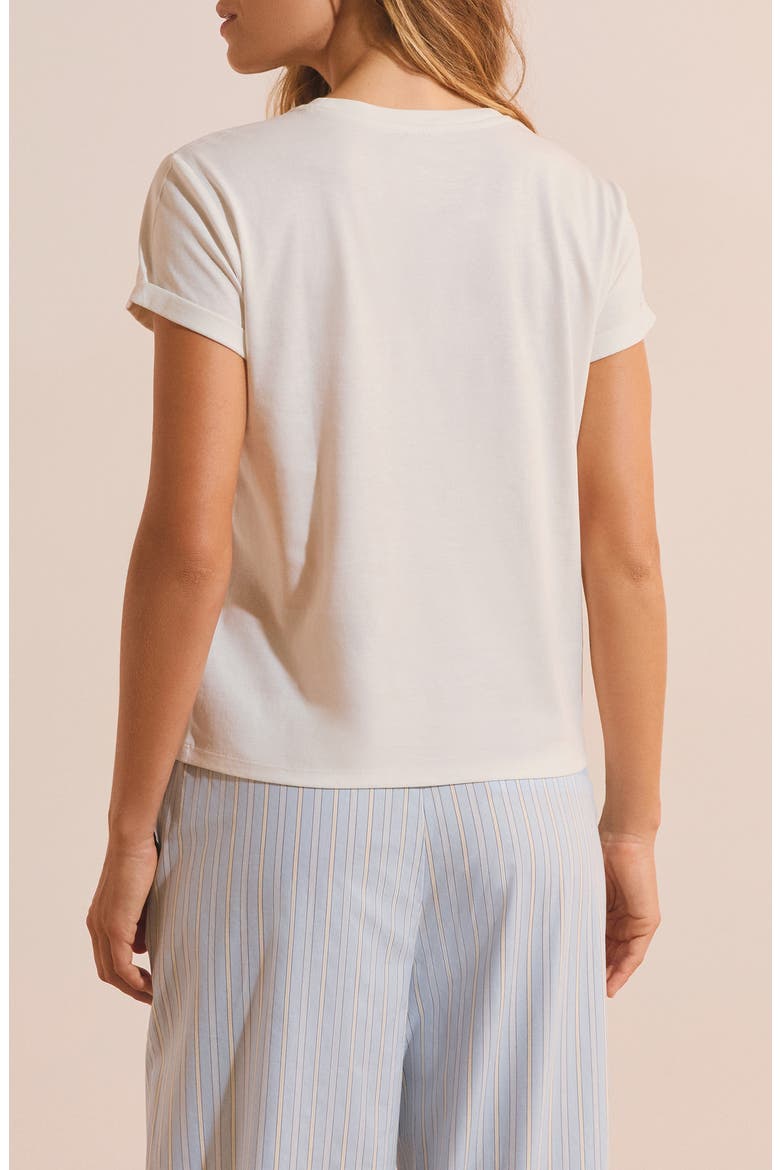 Bennie Croissant Graphic Sleep T-Shirt, Alternate, color, WHITE