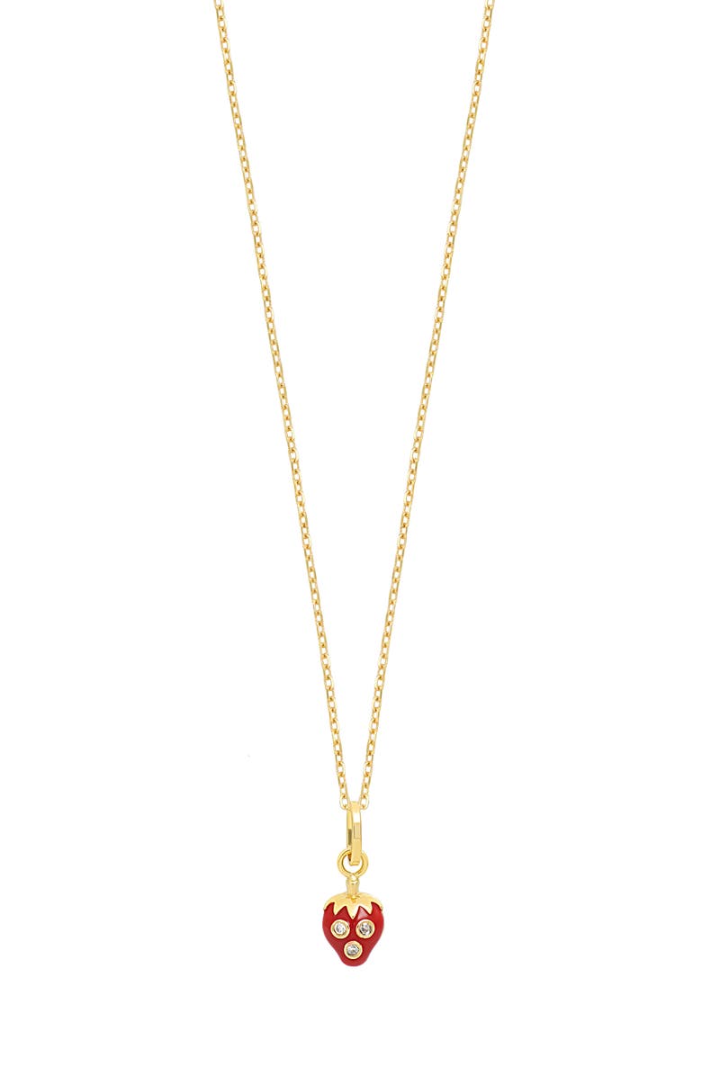 Bony Levy Kids' Strawberry Diamond Pendant Necklace, Main, color, 18K Yellow Gold