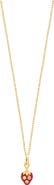 Bony Levy Kids' Strawberry Diamond Pendant Necklace