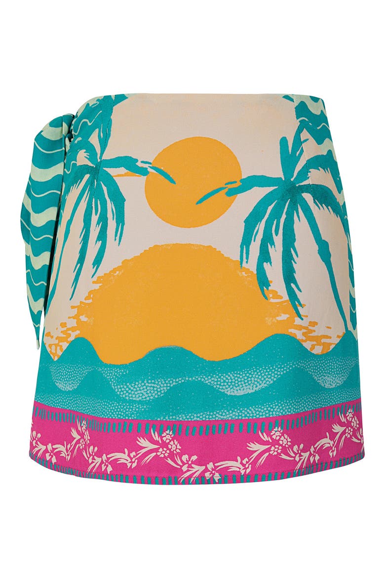 Ziara Alina Print Sarong Cover-Up Skirt, Alternate, color, MULTICOLOR
