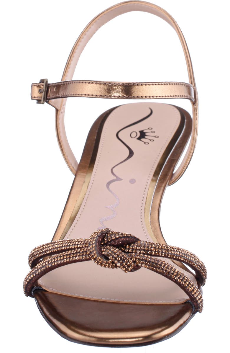 Nina Valeria Ankle Strap Wedge Sandal, Alternate, color, Bronze