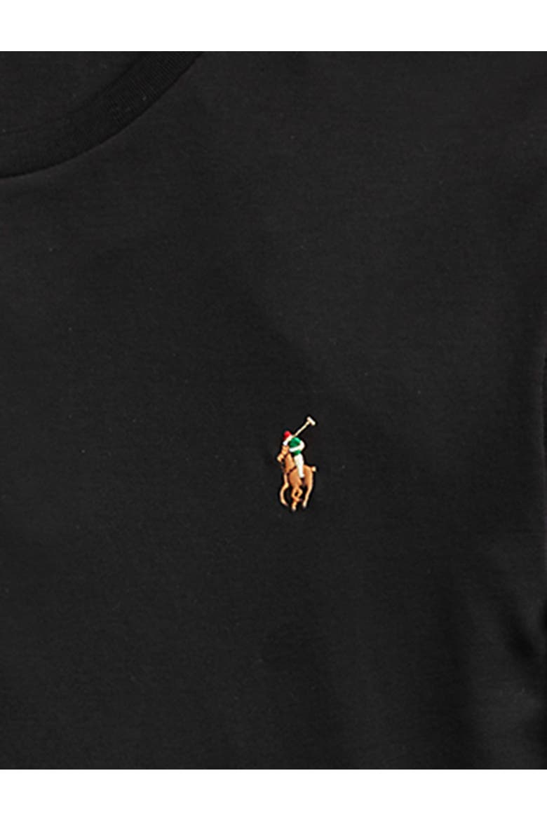 Big & Tall Soft Cotton Long-Sleeve Tee, Alternate, color, POLO BLACK
