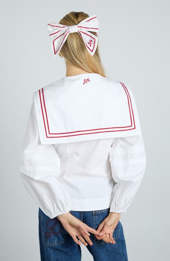 Damson Madder Elise Sailor Collar Long Sleeve Organic Cotton Damson Madder Elise Sailor Collar Long Sleeve Organic Cotton