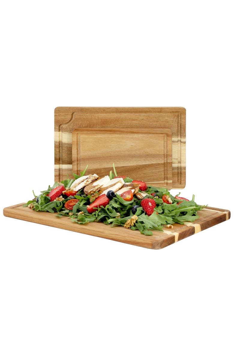 Megachef 3 Piece Acacia Wood Cutting Board Set, Main, color, Acacia