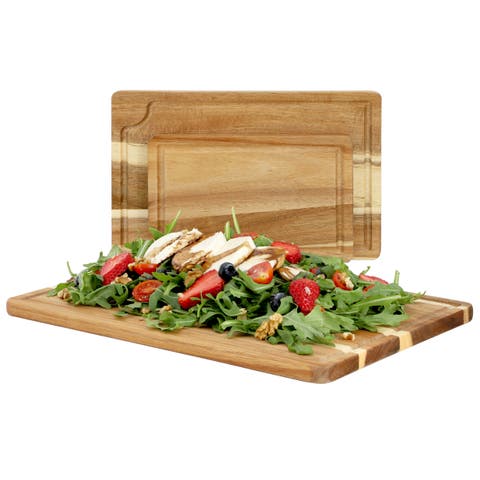 3 Piece Acacia Wood Cutting Board Set