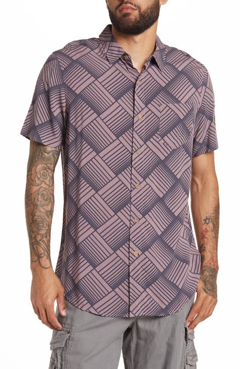 Venice Short Sleeve Print Relaxed Fit Shirt