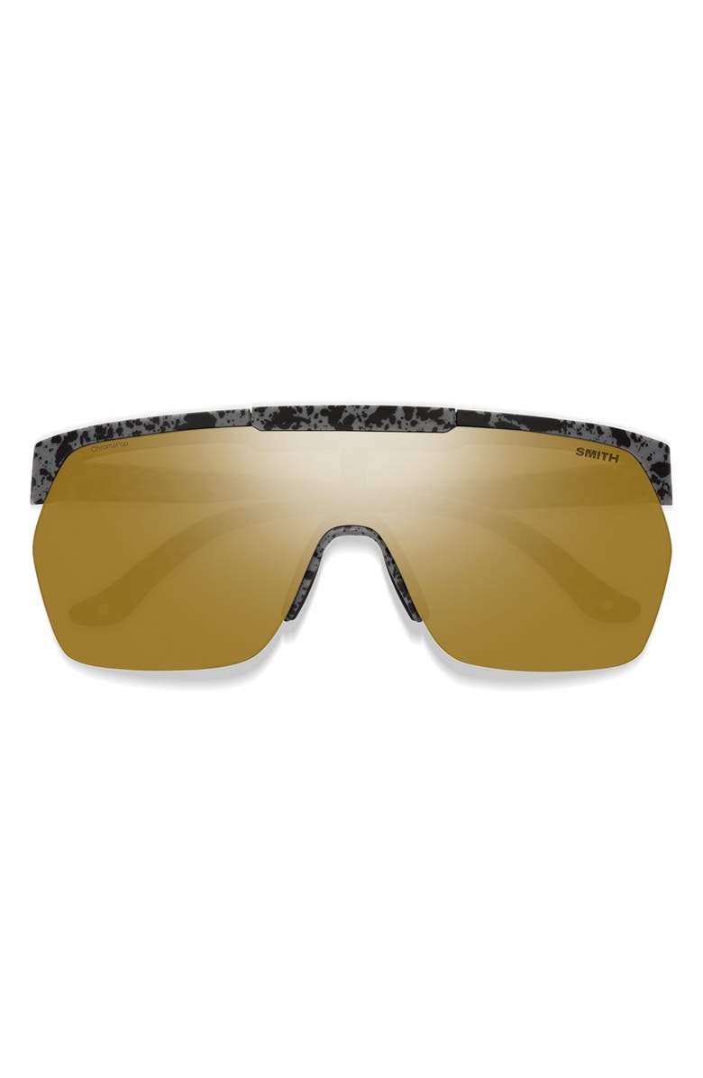 Smith XC 138mm ChromaPop<sup>™</sup> Polarized Oversize Shield Sunglasses, Main, color, Matte Gray Marble / Bronze