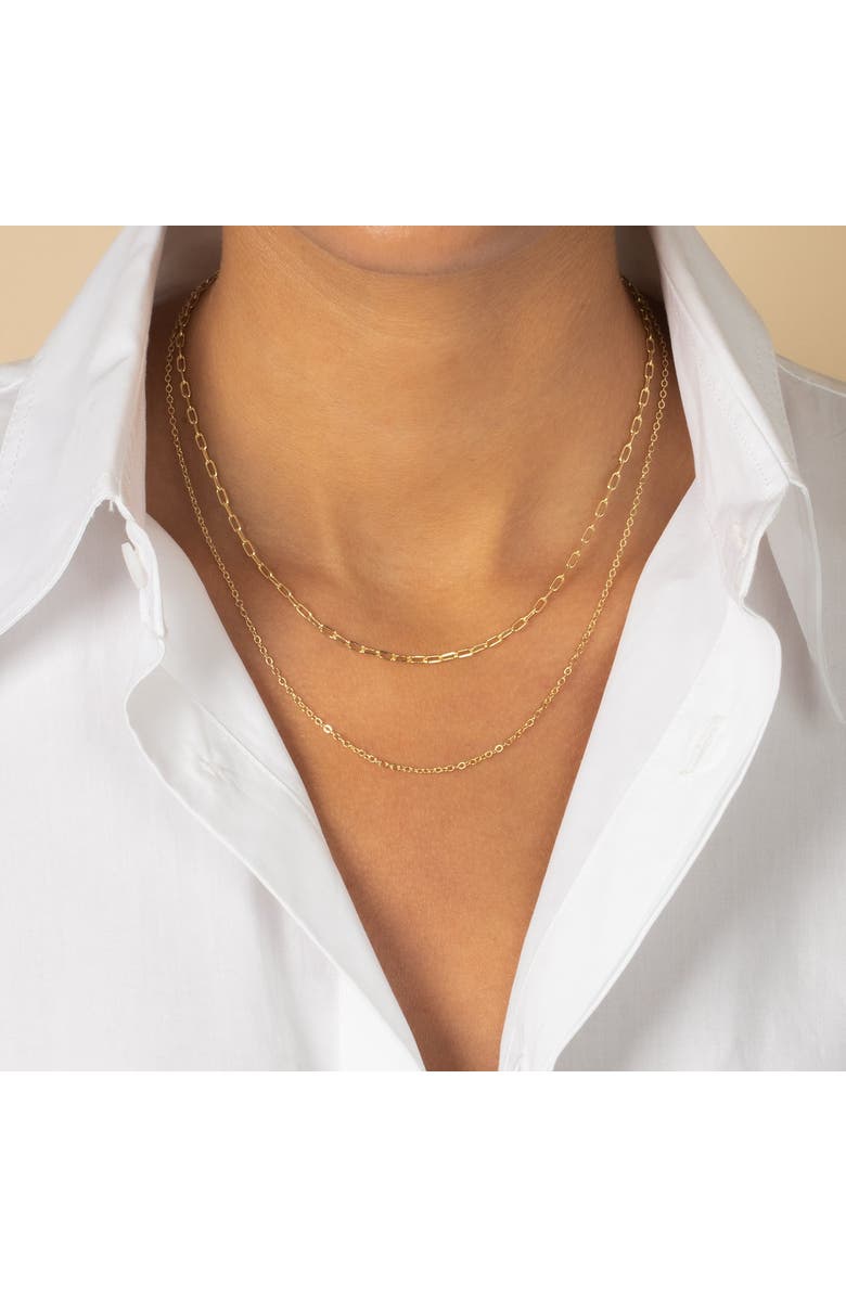 BY ADINA EDEN Two In One Graduated Paperclip Necklace, Alternate, color,