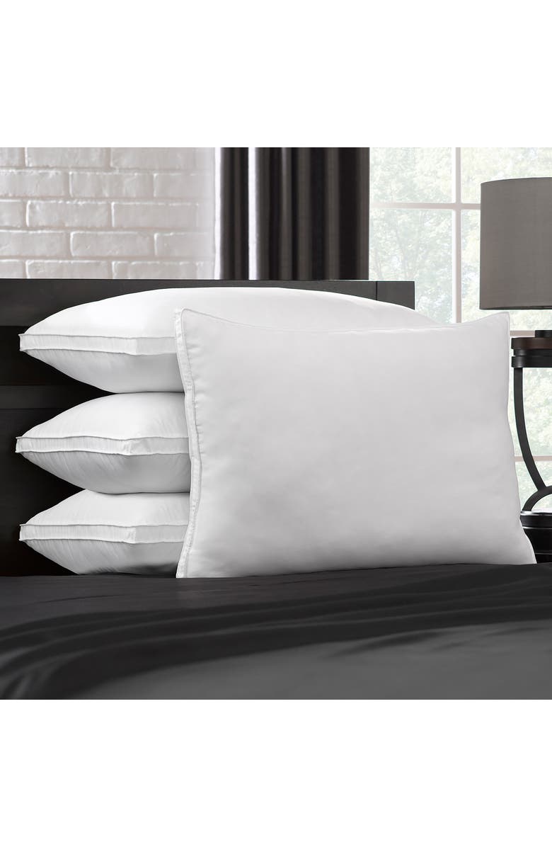 ELLA JAYNE HOME Overstuffed Luxury Plush Med/Firm Gel Filled Side/Back Sleeper Pillow - Set of 4, Alternate, color, White