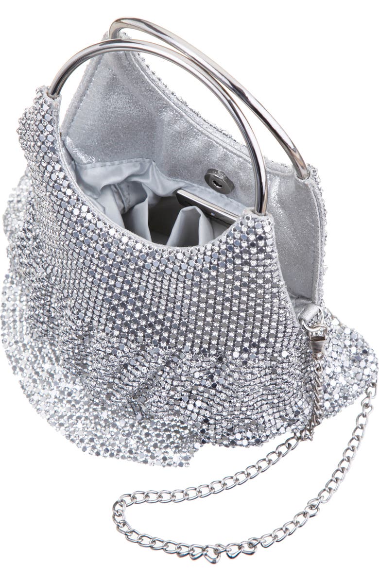 Nina Hippy Mesh Clutch, Alternate, color,