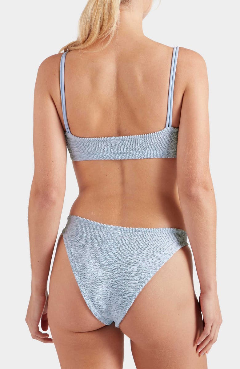 Hunza G Cassie Beaded Two-Piece Swimsuit, Alternate, color, Metallic Ice Blue