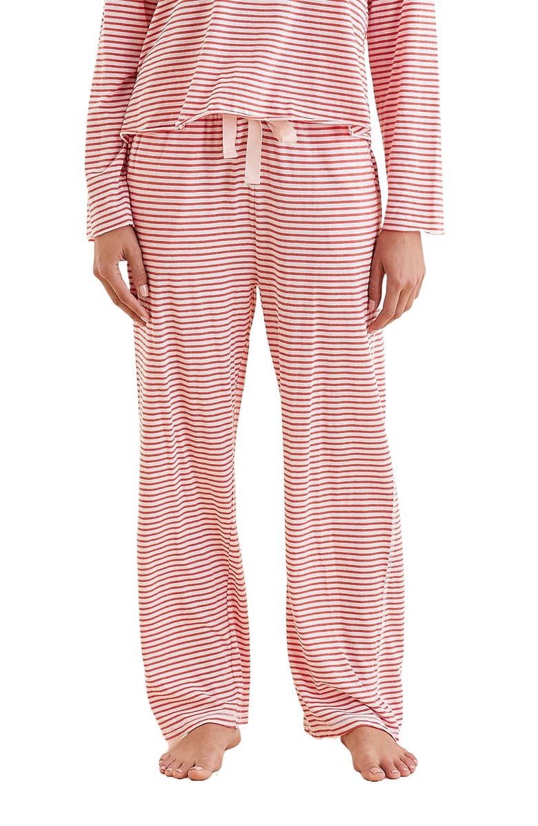 Papinelle Jada Stripe Organic Cotton Pajama Pants, Main, color, 