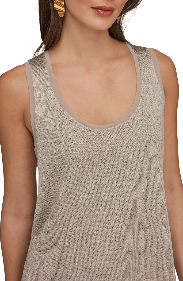 Donna Karan New York Sequin Shell Top, Alternate, color, Tuscan Grey