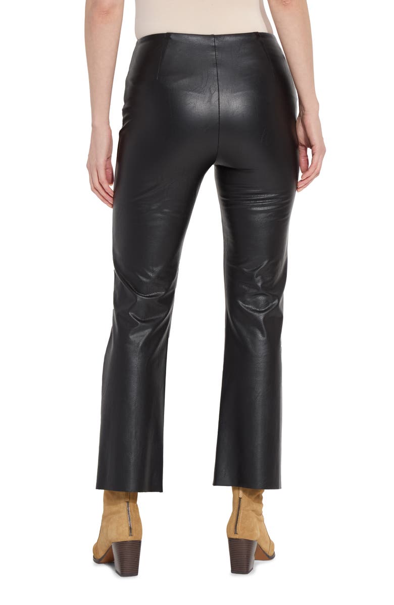 Lysse 'Lyssentials Elysse Faux Leather Ankle Bootcut Pants, Alternate, color, Black