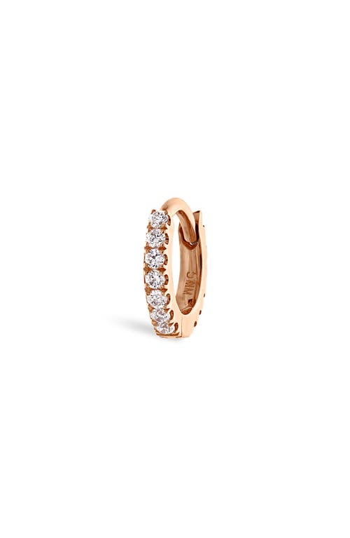 Maria Tash Diamond Eternity Single Clicker Hoop Earring In Rose Gold
