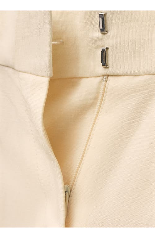 Mango Pleat Front Straight Leg Suit Pants